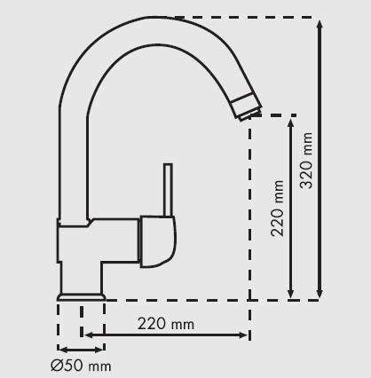 Baterie bucătărie Plados Petramix UM44 Black