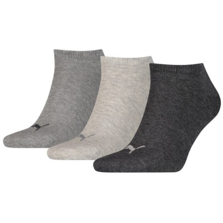 Мужские носки Puma Unisex Sneaker Plain 3P Anthraci/L Mel Grey/M Mel Grey 39-42
