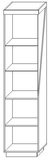 Vitrină КМК Лайт Stejar Yukkon/Stejar Polar S (0551.6)
