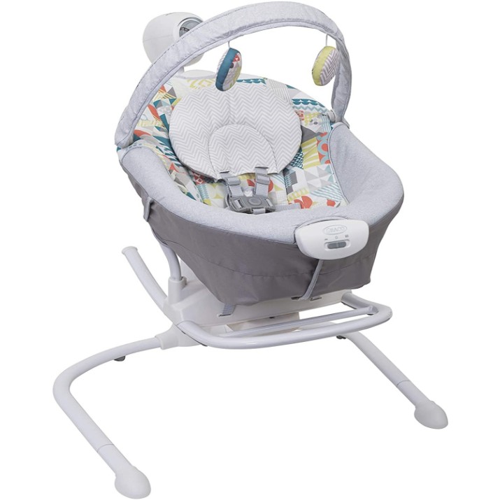Șezlong pentru bebeluși Graco 2in1 Duet Sway Patchwork