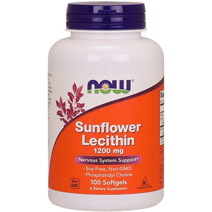 Пищевая добавка NOW Sunflower Lecithin 1200mg 100cap