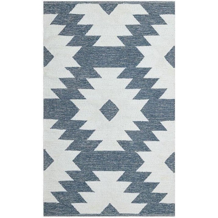 Ковёр Eko Hali Afro Kilim 01 Sky Blue White 1.20x1.80m
