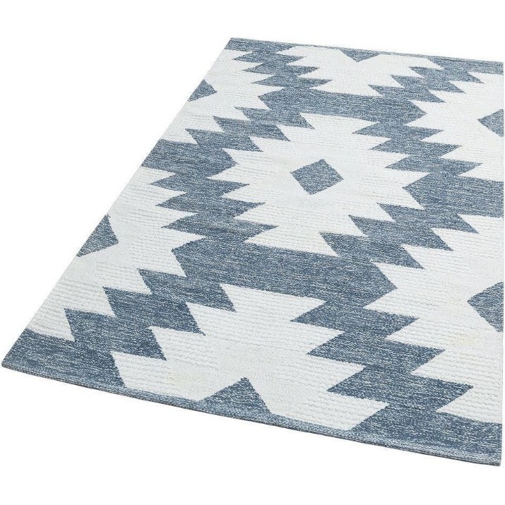 Ковёр Eko Hali Afro Kilim 01 Sky Blue White 1.20x1.80m