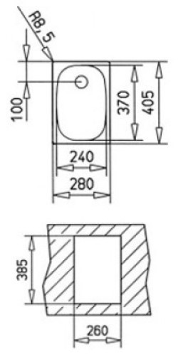 Кухонная мойка Teka Universal E/280.405 1B Inox