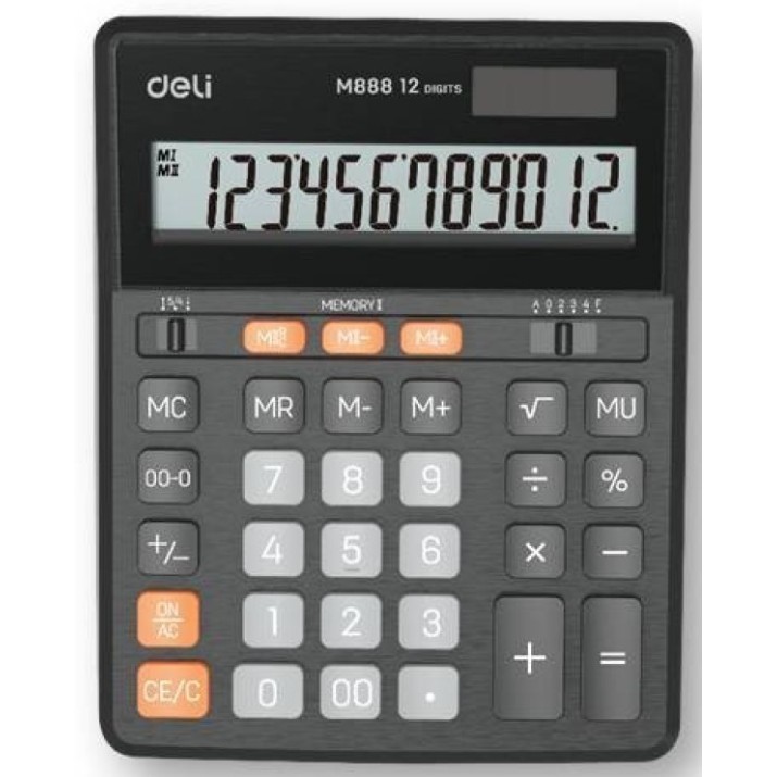 Calculator de birou Deli M888 Black