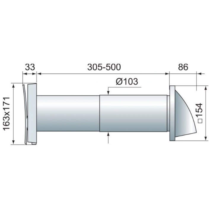 Ventilator de perete Ventika VTK0171