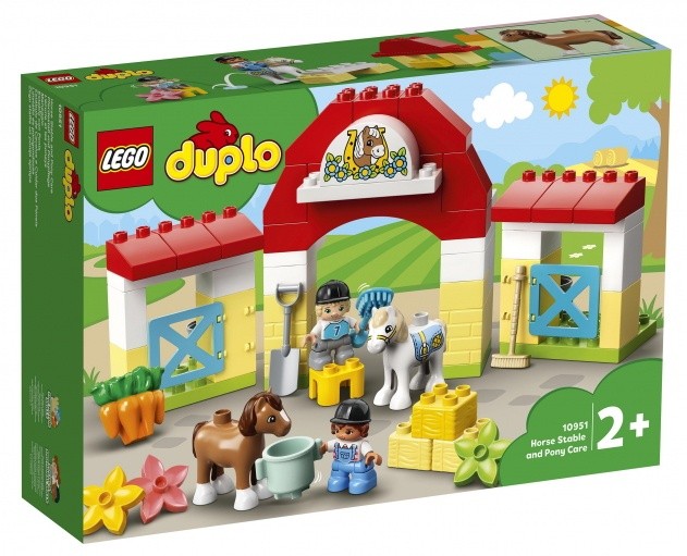 Set de construcție Lego Duplo: Horse Stable and Pony Care (10951)