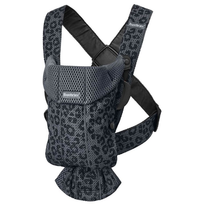 Кенгуру для новорожденных BabyBjorn Mini Anthracite/Leopard 3D Mesh (021078E1)