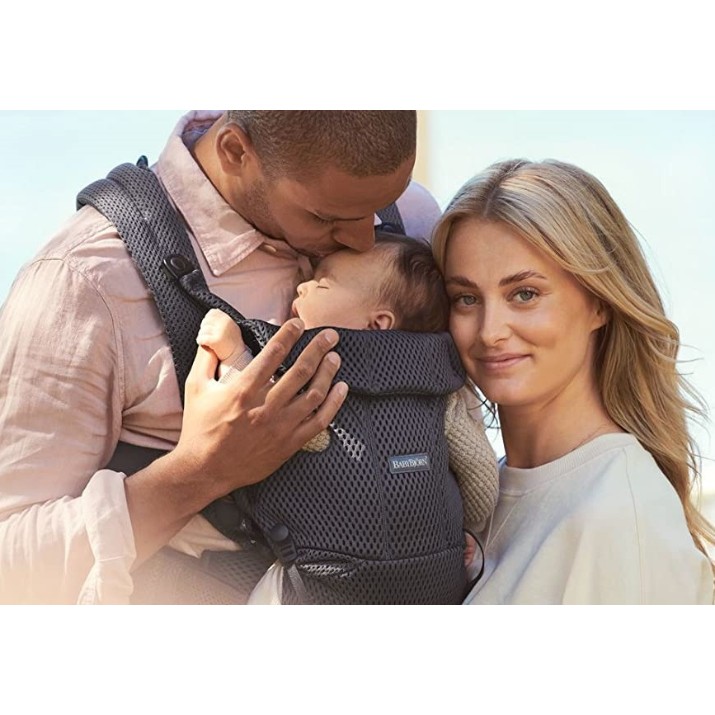 Marsupiu pentru copii BabyBjorn Move Anthracite 3D Mesh (099013E1)