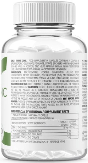 Vitamine Ostrovit Triple Zinc 90cap