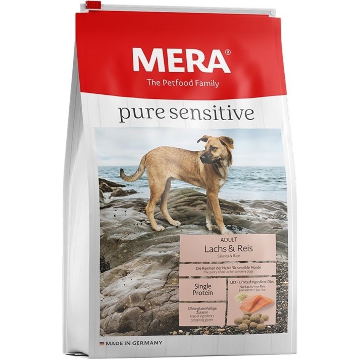 Hrană uscată pentru câini Mera Pure Sensitive Adult Salmon & Rice 12.5kg