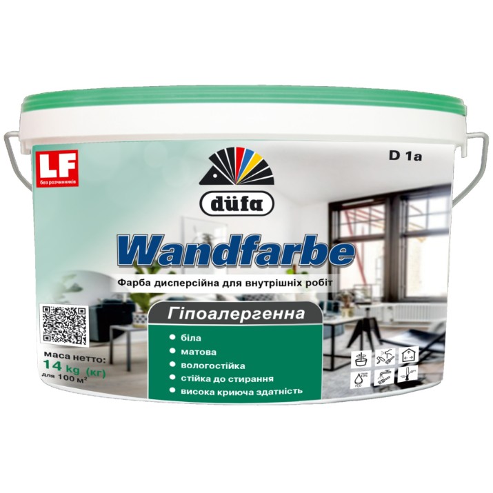Краска Dufa Wandfarbe D1a 2.5L