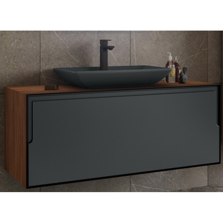 Dulap cu lavoar Orka Craft 100 Ceviz Antracite (00775)