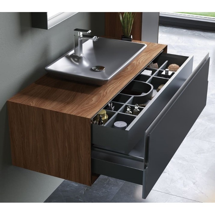 Dulap cu lavoar Orka Craft 100 Ceviz Antracite (00775)