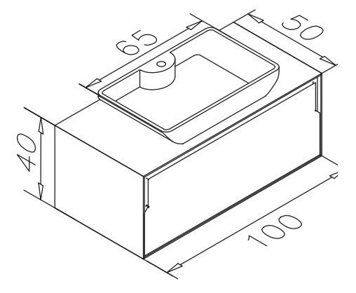 Dulap cu lavoar Orka Craft 100 Ceviz Antracite (00775)