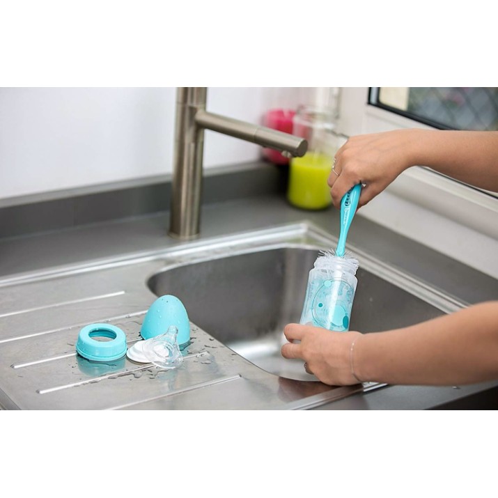 Perie pentru biberoane si tetine Babymoov 2in1 Blue (A006007)
