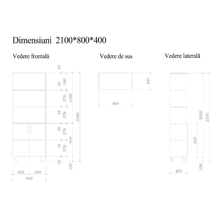 Dulap Mobildor-Lux Flex-box 80x40x210 (10008734)