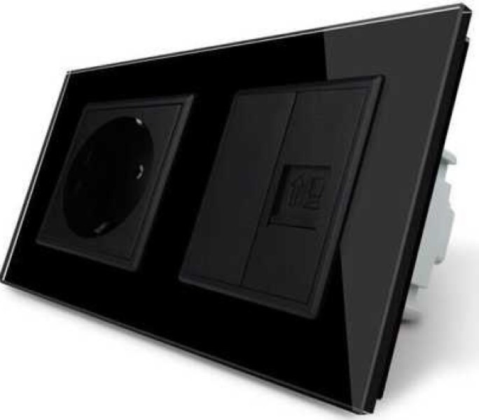 Розетка Livolo VL-C7-C1EU/1C-12 Black
