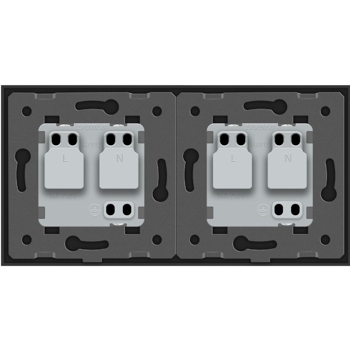 Priză Livolo VL-C7C2EUWF-12 Black