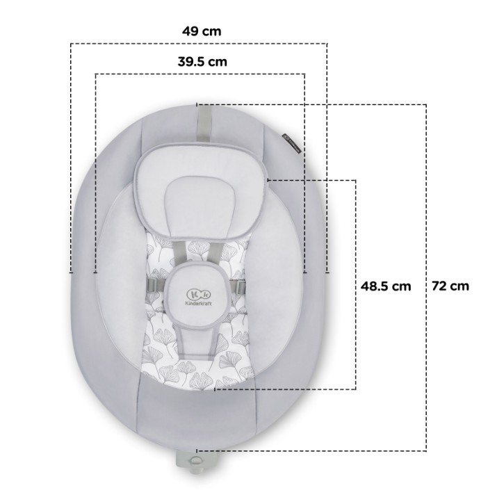 Leagăn electric Kinderkraft Luli Gray