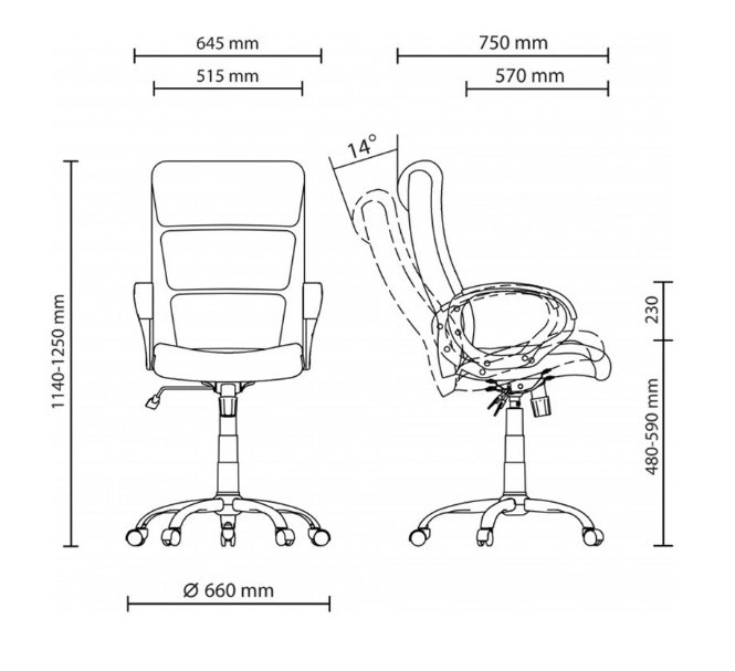 Офисное кресло Новый стиль Delta Tilt CHR68 Eco-70