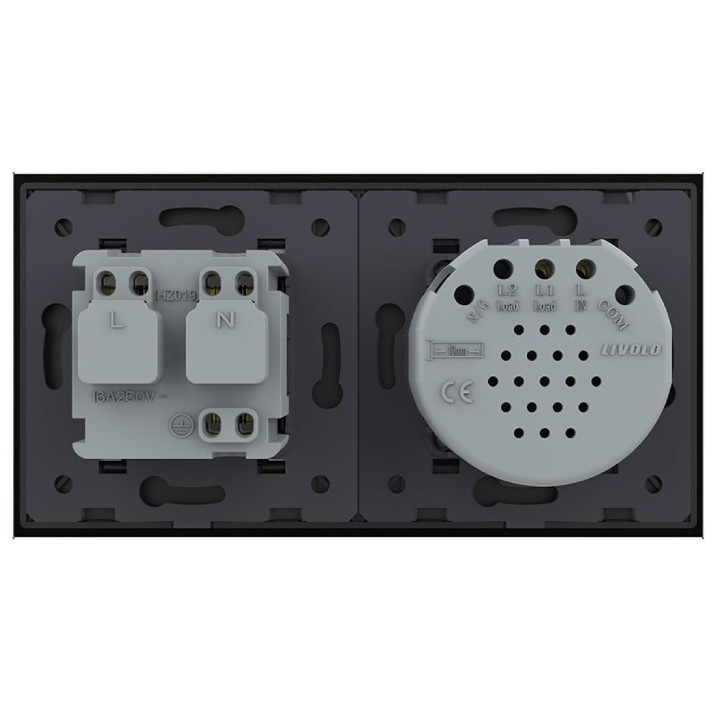 Выключатель Livolo VL-C701/C1EU-12 Black