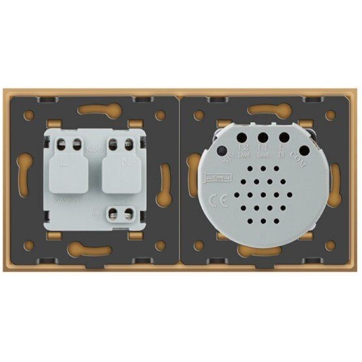 Intrerupator Livolo VL-C702/C1EU-13 Gold