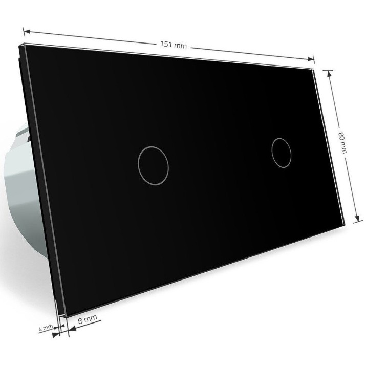 Intrerupator Livolo VL-C701C701-12 Black