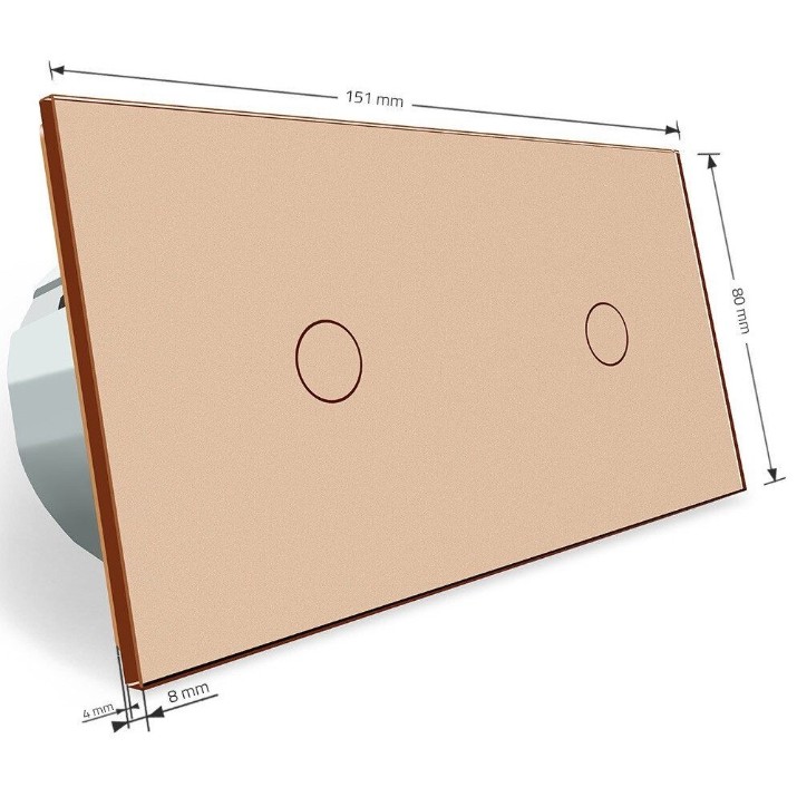 Intrerupator Livolo VL-C701C701-13 Gold