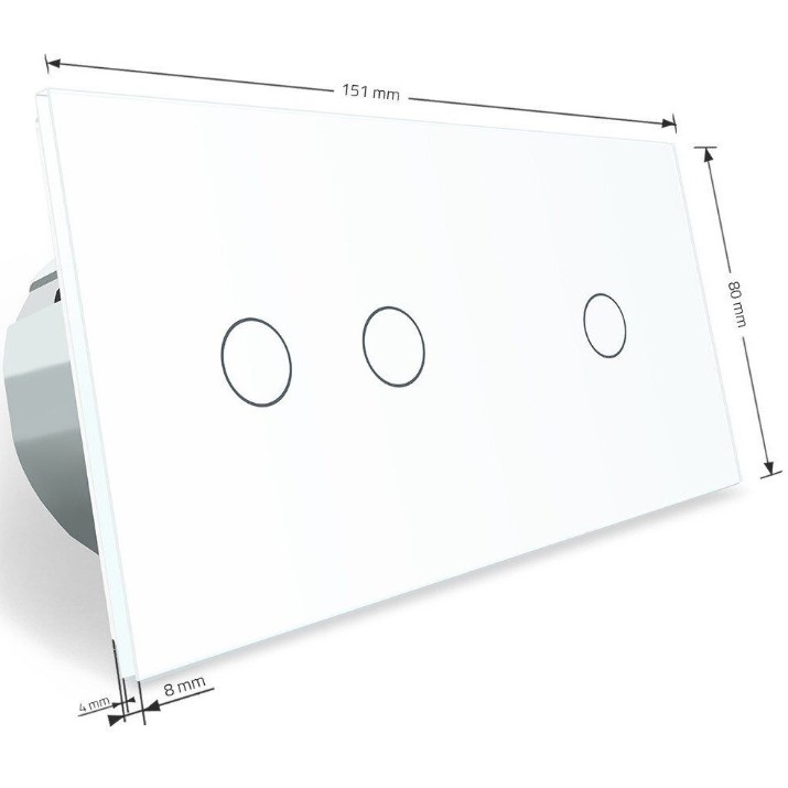 Intrerupator Livolo VL-C701C702-11 White