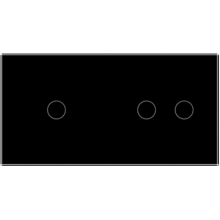 Выключатель Livolo VL-C701C702-12 Black