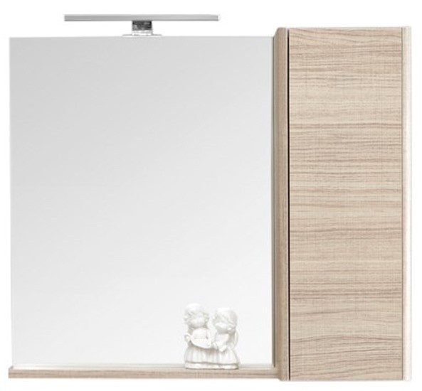 Dulap cu oglindă Orka Duden 80 Odeon White Oak (06082)