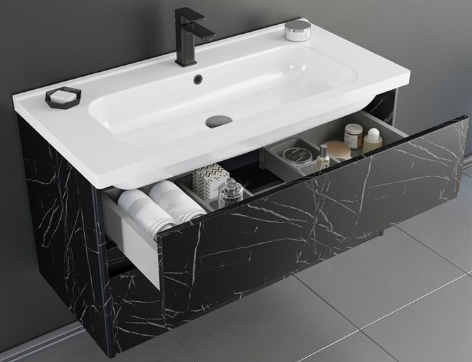 Шкаф с умывальником Orka Duden Stone 80 Venato (06064)