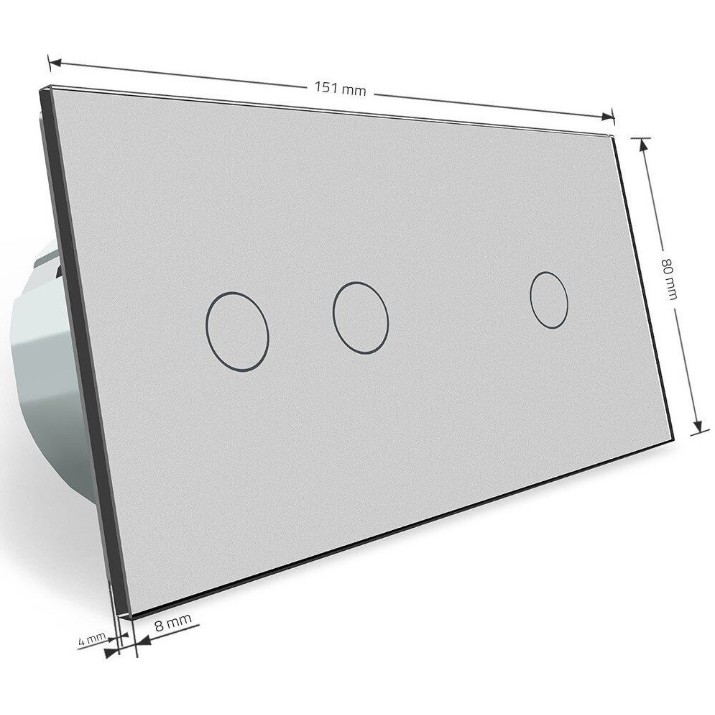 Выключатель Livolo VL-C701SC702S-15 Gray