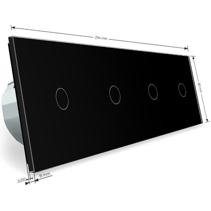Intrerupator Livolo VL-C704S-12 Black