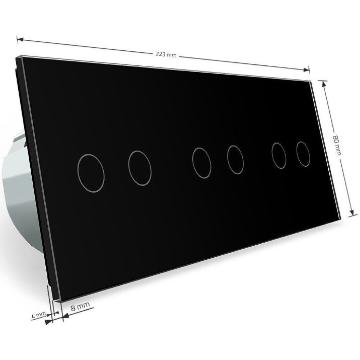 Выключатель Livolo VL-C706-12 Black