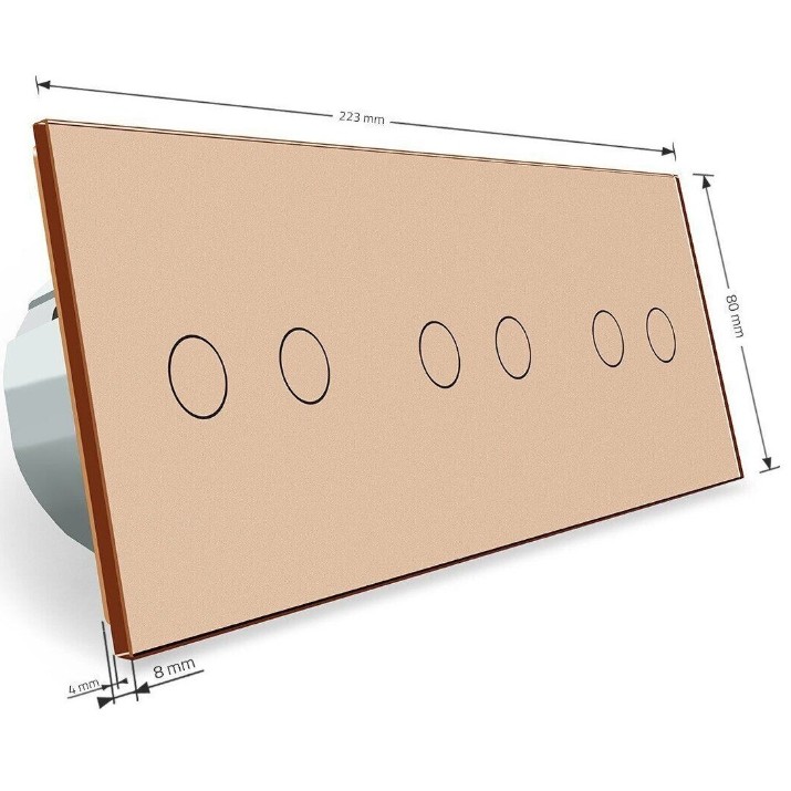 Intrerupator Livolo VL-C706S-13 Gold