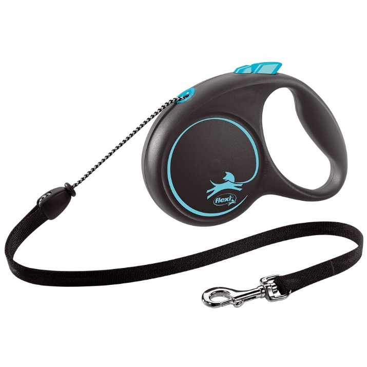 Поводок Flexi Black Design M Cord 5m Blue