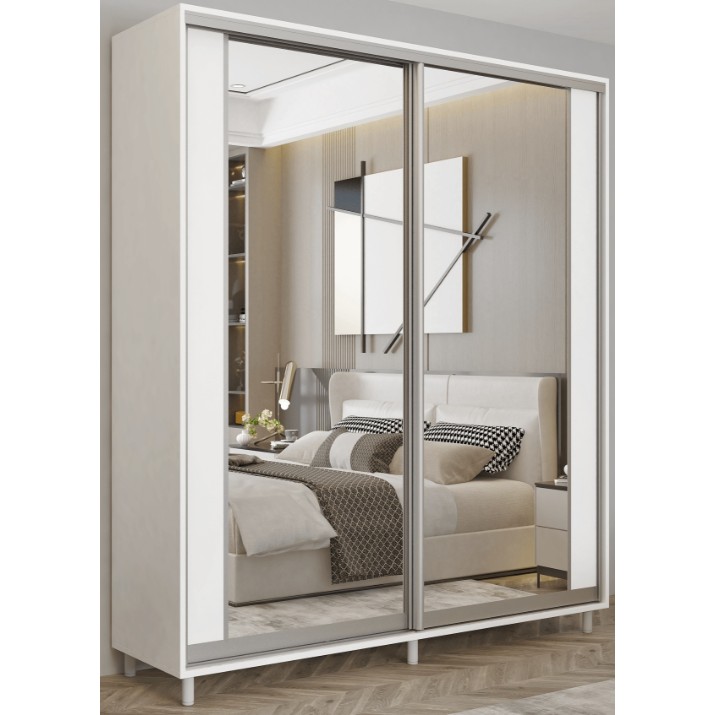 Dulap cu uşi glisante Mobildor-Lux Aron 100x220 White (aron590) K2