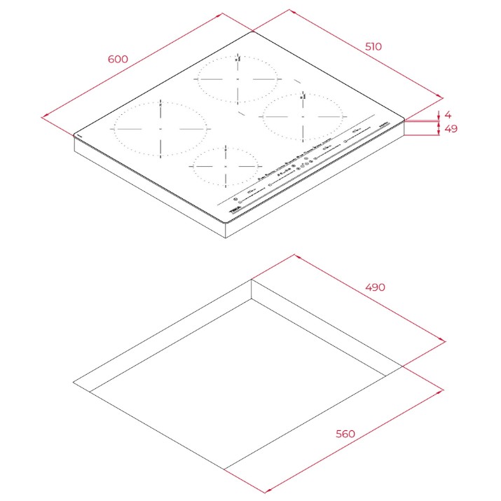 Plită incorporabilă cu inducție Teka IZC 64630 MST White
