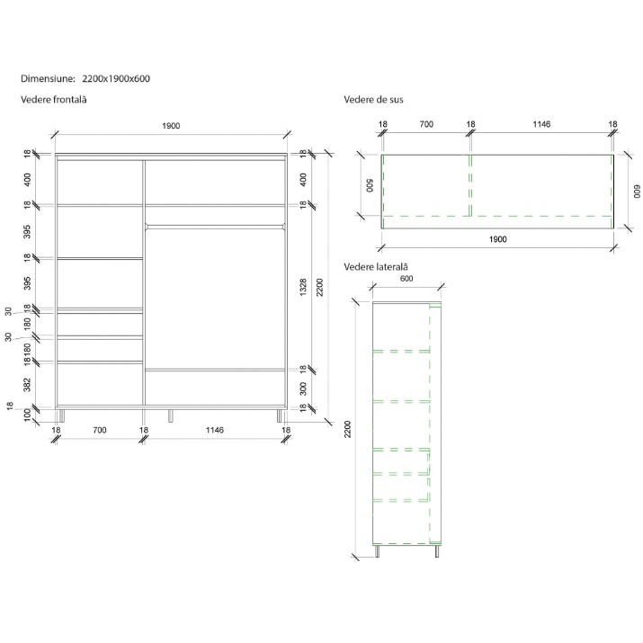 Шкаф-купе Mobildor-Lux Aron 190x220 White (aron1528) K3