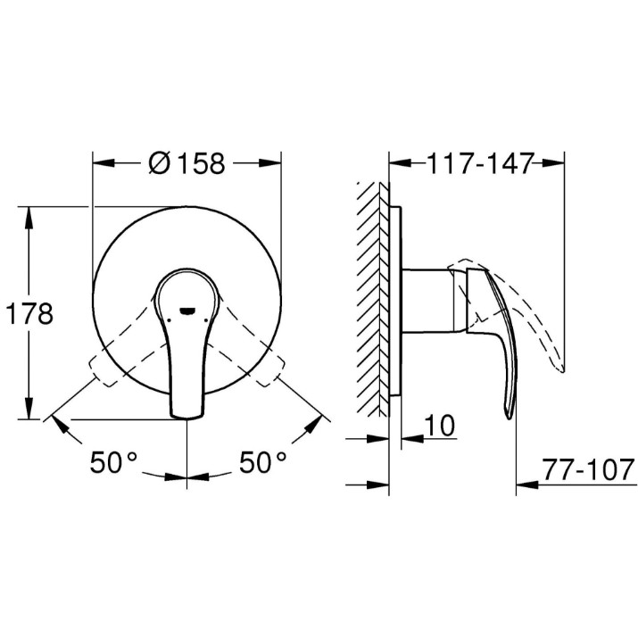 Смеситель для душа Grohe Eurosmart (24042002)