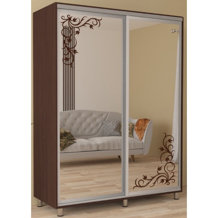 Dulap cu uşi glisante Mobildor-Lux Aron 160x220 (2226 Wenghe) Desen