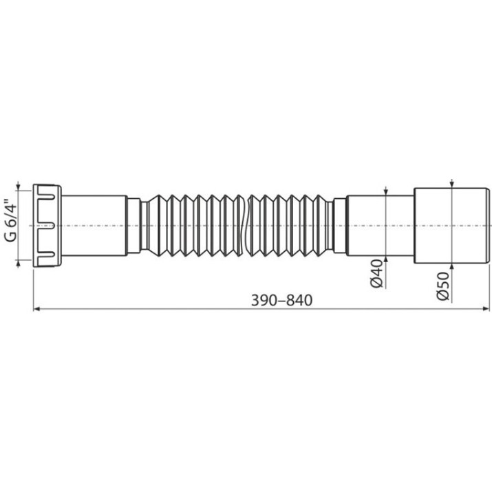 Sifon pentru bideu Alcaplast A412+770 63" 50 (100256)