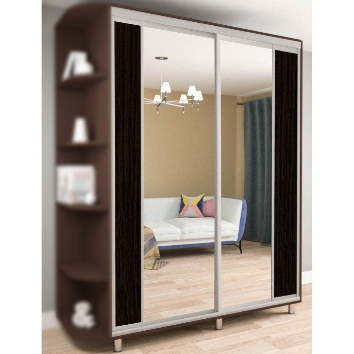 Шкаф-купе Mobildor-Lux Aron 130x220 (2226 Wenghe) K2