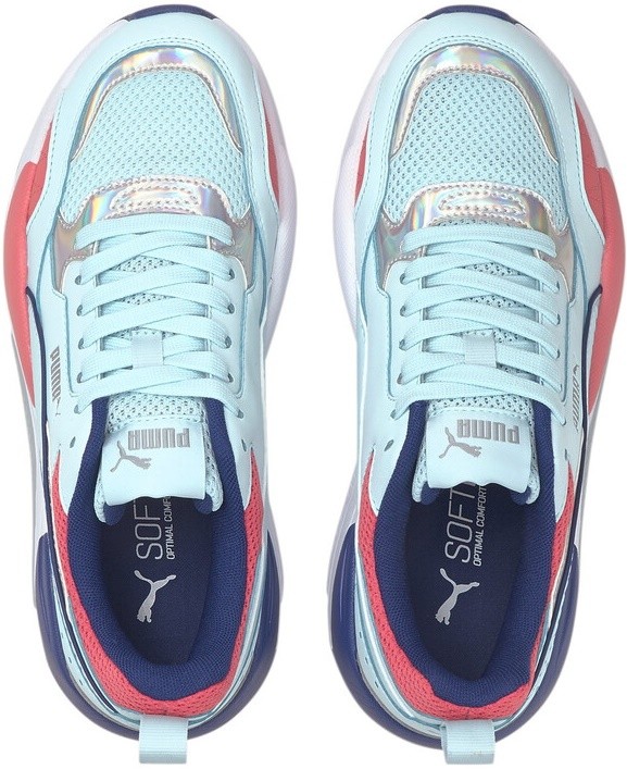 Adidași pentru dame Puma X-Ray 2 Square Iri Wmn'S Blue Glow/Sun Kissed Coral/Puma Silver 41