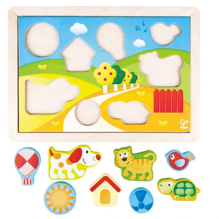 Puzzle Hape Sunny Valley Puzle 3in1 (E1601A)