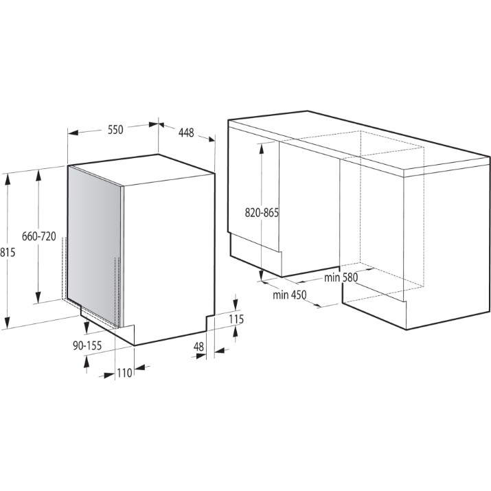 Встраиваемая посудомоечная машина Gorenje GV520E10S