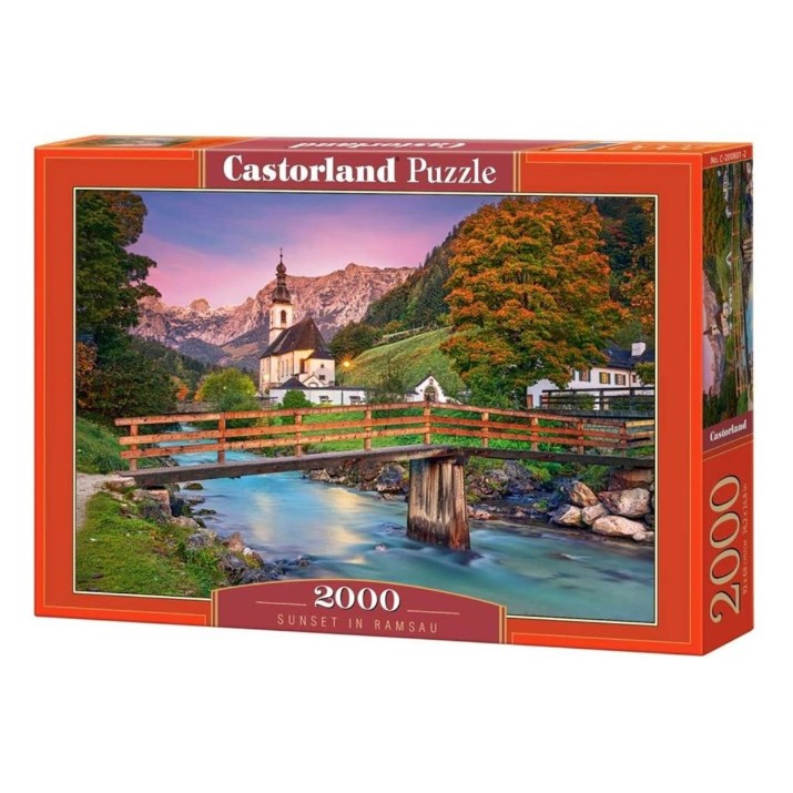 Puzzle Castorland 2000 Sunset In Ramsau (C-200801)