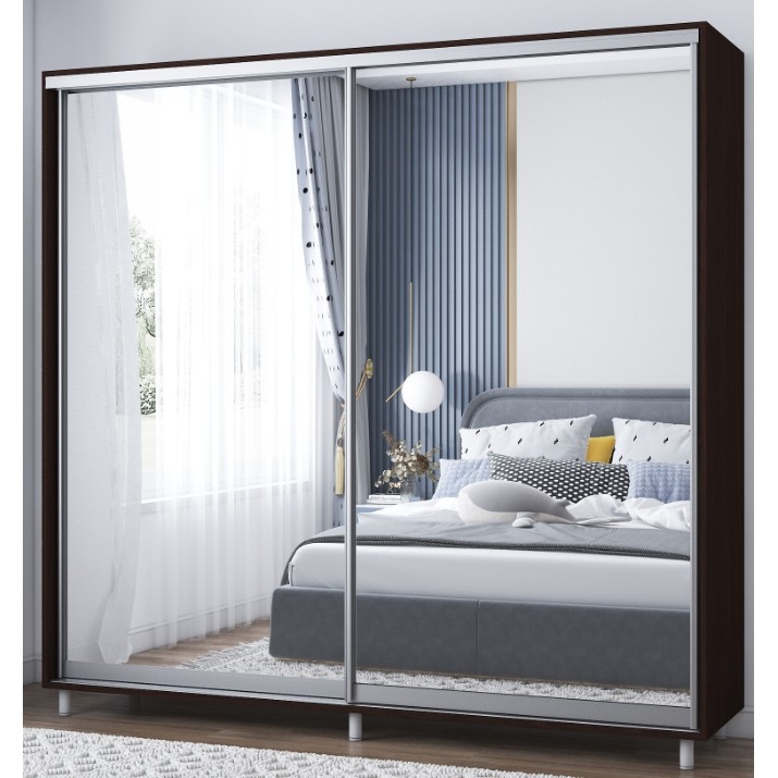 Dulap cu uşi glisante Mobildor-Lux Aron 220x220 (2226 Wenghe)